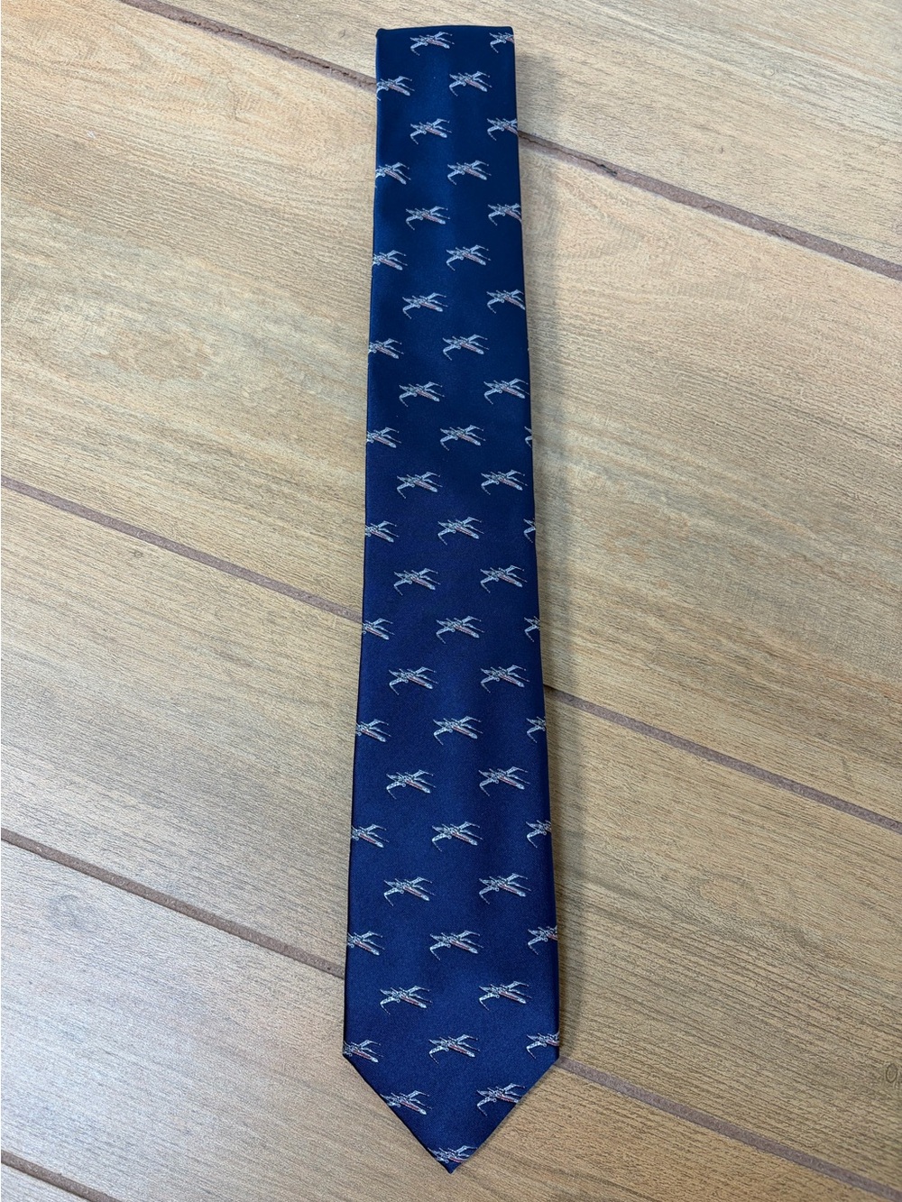 Star Wars Navy Tie with X-Wing Pattern